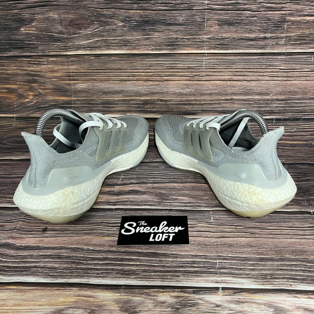 Adidas Ultraboost 21 Grey Silver Metallic Women's‎ Athletic Shoes - Picture 5 of 8